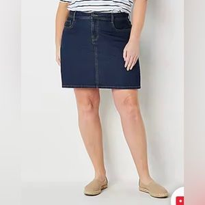 Mid Rise Jean Skort